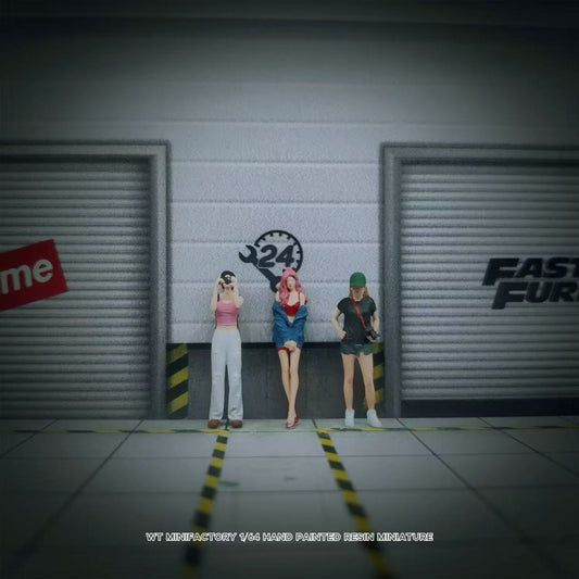 WT Minifactory 1:64 Garage Photography Girls Set WT2025060607