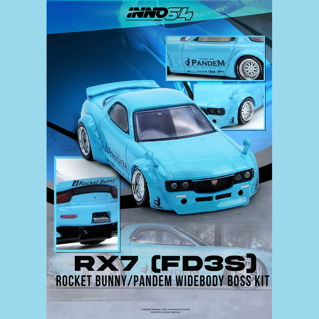 Inno64 1:64 PANDEM ROCKET BUNNY RX7 (FD3S) Tiffany Blue IN64