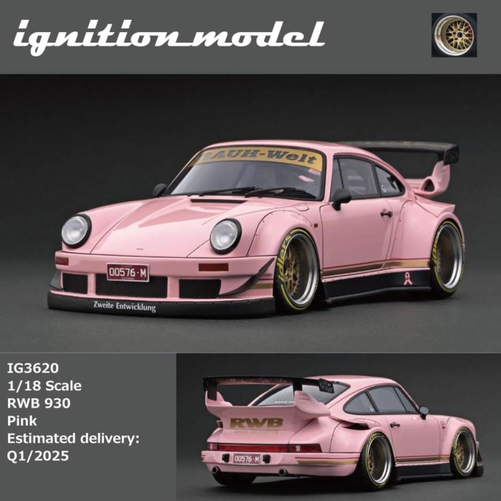 Ignition Model 1:18 Porsche RWB 930 Pink – CarBro MC Ignition Model 1:18 Porsche RWB 930 Pink – CarBro MC