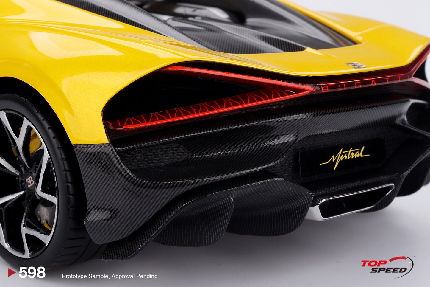 Topspeed 1:18 Bugatti W16 Mistral Yellow TS0598