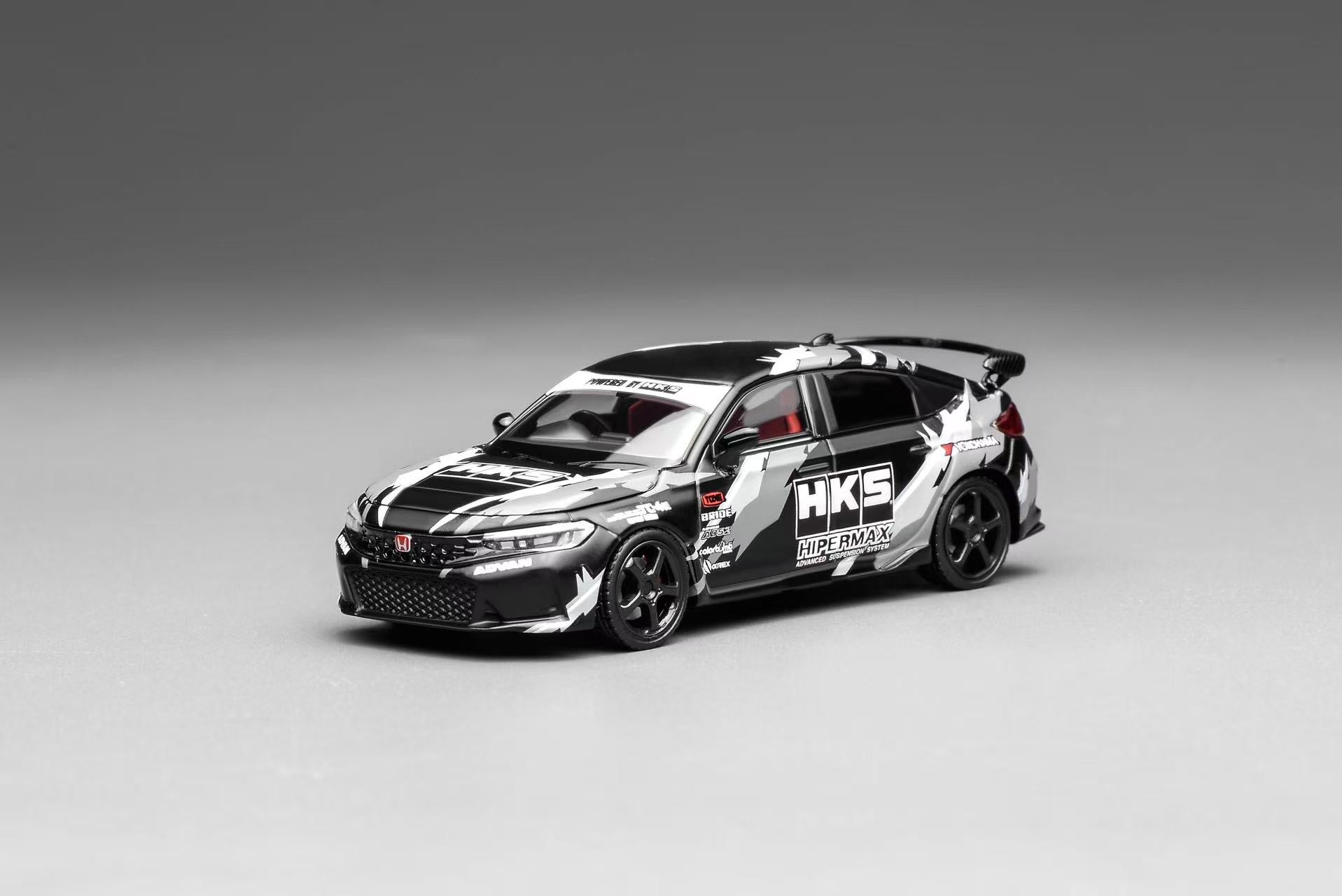 Motorhelix 1:64 Honda Civic TYPE R (FL5) HKS White/Black [2 Colors