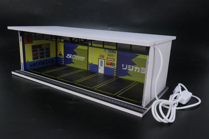 G-FANS 1:64 Garage with Lights Diorama Model (Spoon Theme) 710023