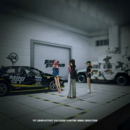 (Coming Soon) WT Minifactory 1:64 Garage Photography Girls Set WT2025060607