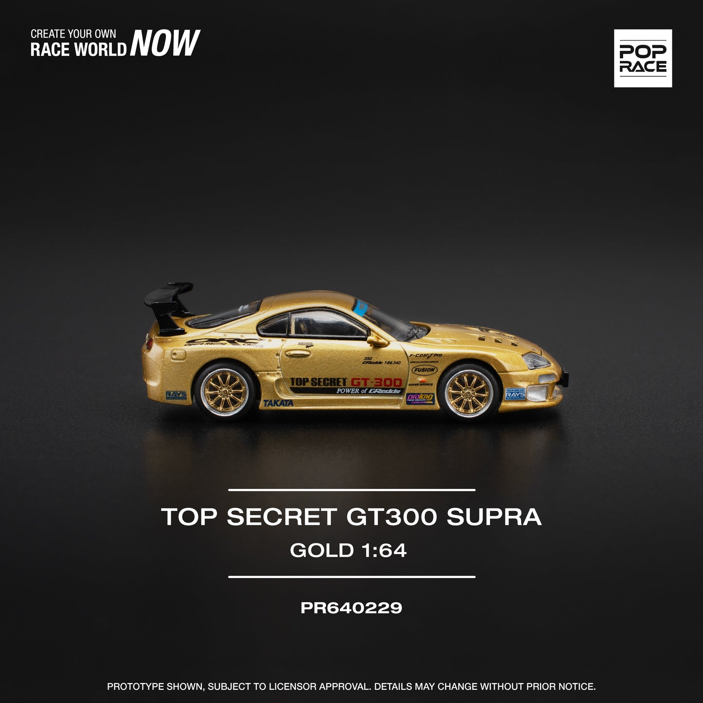 Pop Race 1:64 Toyota Supra Top Secret GT300 PR640229 (Preorder)