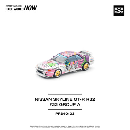 Pop Race 1:64 Nissan Skyline GT-R R32 #22 Axia Group A (Preorder)