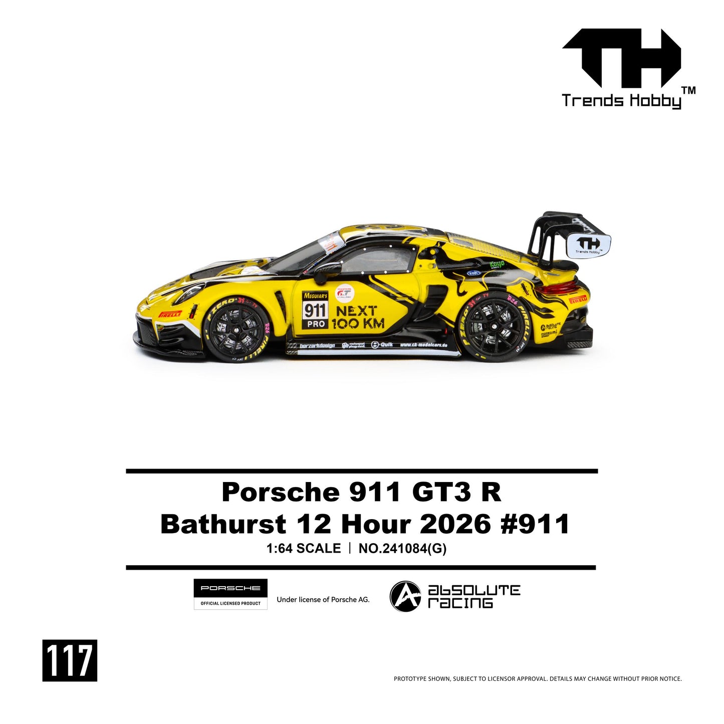 (Preorder) Trends Hobby 1:64 Porsche 911 GT3 R - B12H 2026 #911 241084(G)