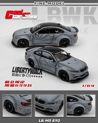 Model car with Liberty Walk branding on a gray background