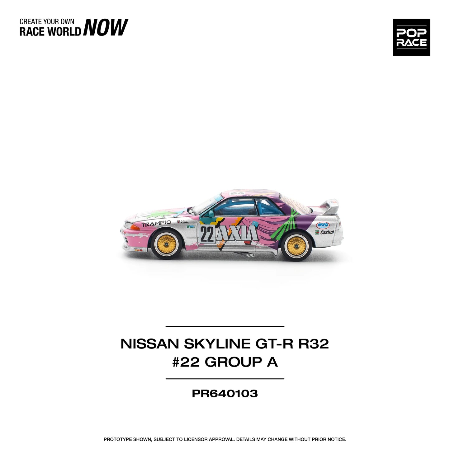 Pop Race 1:64 Nissan Skyline GT-R R32 #22 Axia Group A (Preorder)