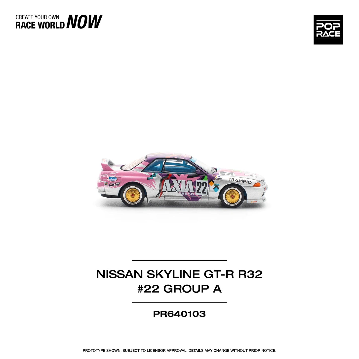 Pop Race 1:64 Nissan Skyline GT-R R32 #22 Axia Group A (Preorder)