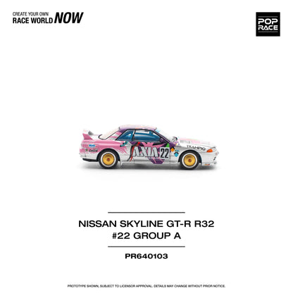 Pop Race 1:64 Nissan Skyline GT-R R32 #22 Axia Group A (Preorder)