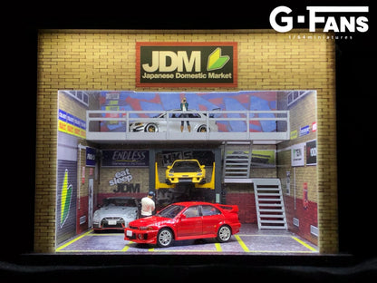 G-fans 1:64 JDM Garage Diorama with LED (JDM Theme) 710018