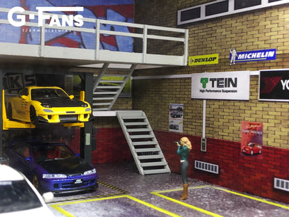 G-fans 1:64 JDM Garage Diorama with LED (JDM Theme) 710018