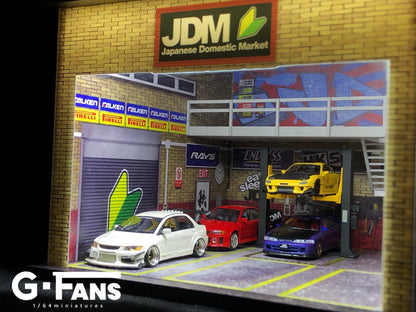 G-fans 1:64 JDM Garage Diorama with LED (JDM Theme) 710018