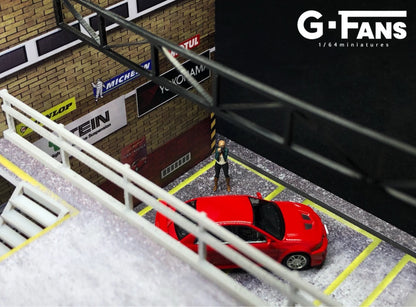 G-fans 1:64 JDM Garage Diorama with LED (JDM Theme) 710018