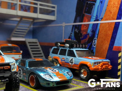 G-Fans 1:64 Garage Diorama with LED (Gulf Theme) 710019