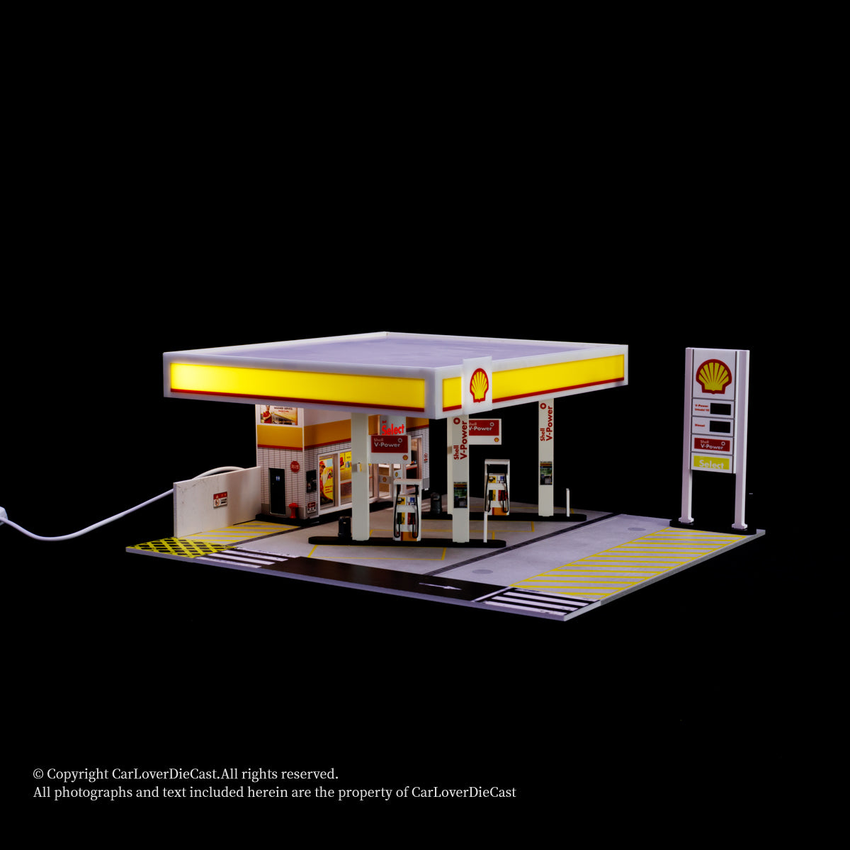 G-Fans 1:64 Shell Gas Station Diorama 710035