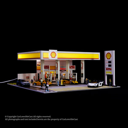 G-Fans 1:64 Shell Gas Station Diorama 710035