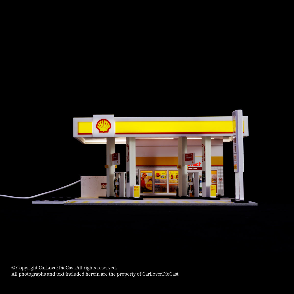G-Fans 1:64 Shell Gas Station Diorama 710035