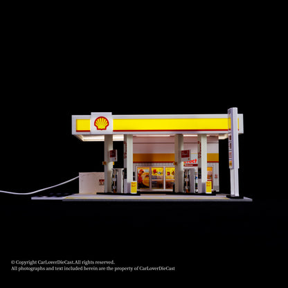 G-Fans 1:64 Shell Gas Station Diorama 710035
