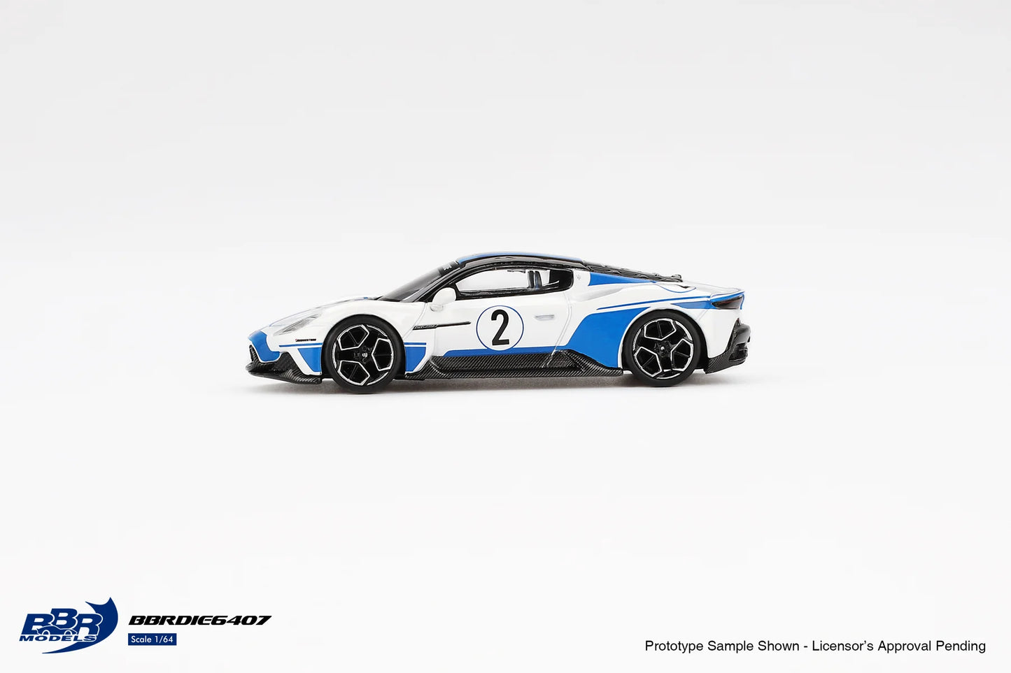BBR Models 1:64 Maserati MC20 #2 Maserati Performance Experience – White – Limited Edition