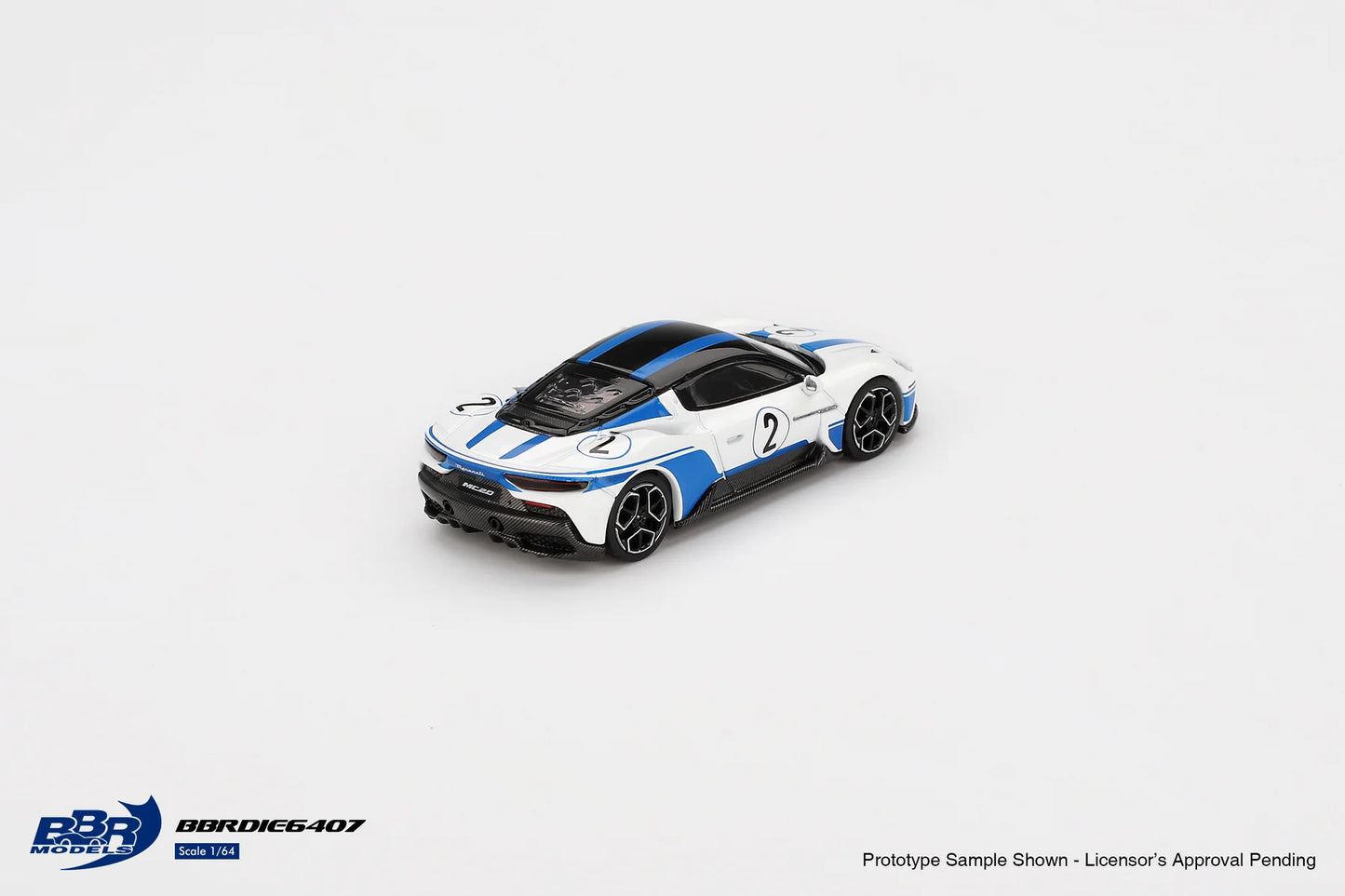 BBR Models 1:64 Maserati MC20 #2 Maserati Performance Experience – White – Limited Edition