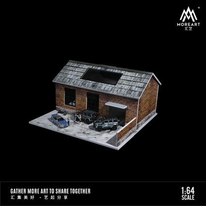 MoreArt 1:64 Old Factory Scene Model Diorama