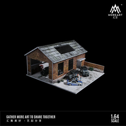 MoreArt 1:64 Old Factory Scene Model Diorama