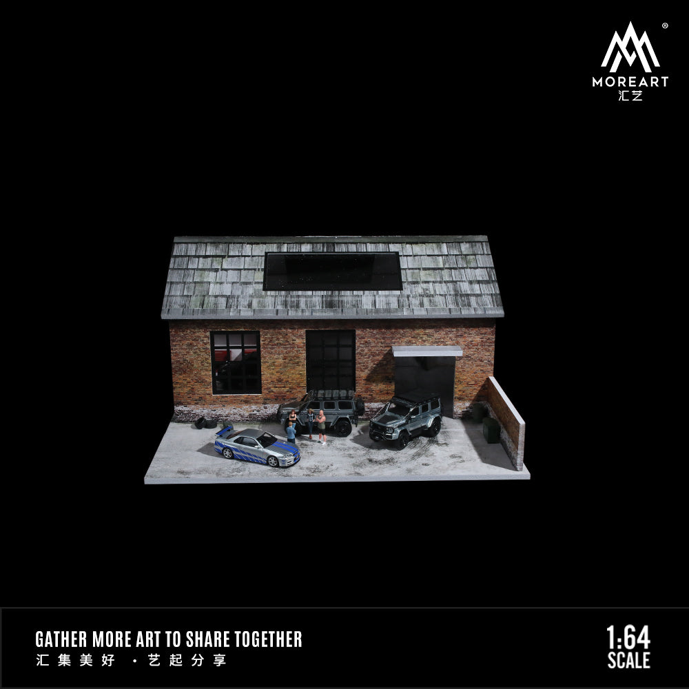 MoreArt 1:64 Old Factory Scene Model Diorama