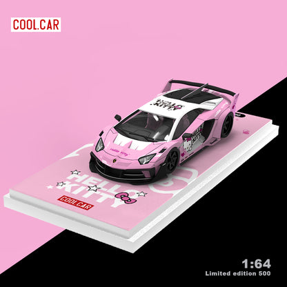 Cool Car 1:64 Lamborghini Aventador LP700-4 GT Evo Hello Kitty (2 Colors)