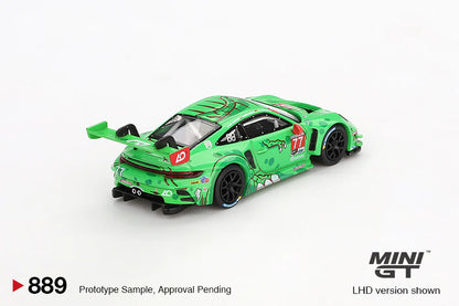 Mini GT 1:64 Porsche 911 GT3 R #77 AO Racing 2024 IMSA Daytona 24 Hrs GTD Pro 2nd Place MGT00889-BL