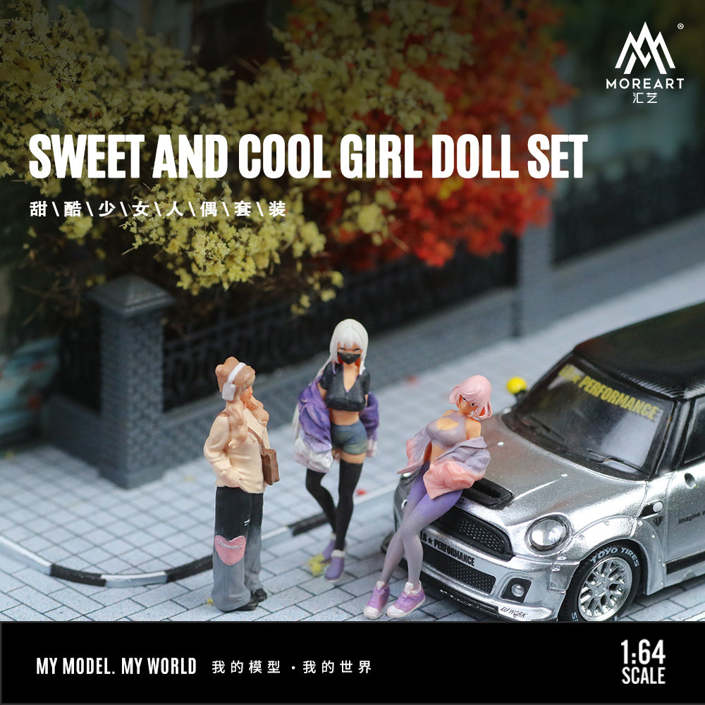 MoreArt 1:64 Sweet and Cool Girl Doll Set MO223039 (Preorder)