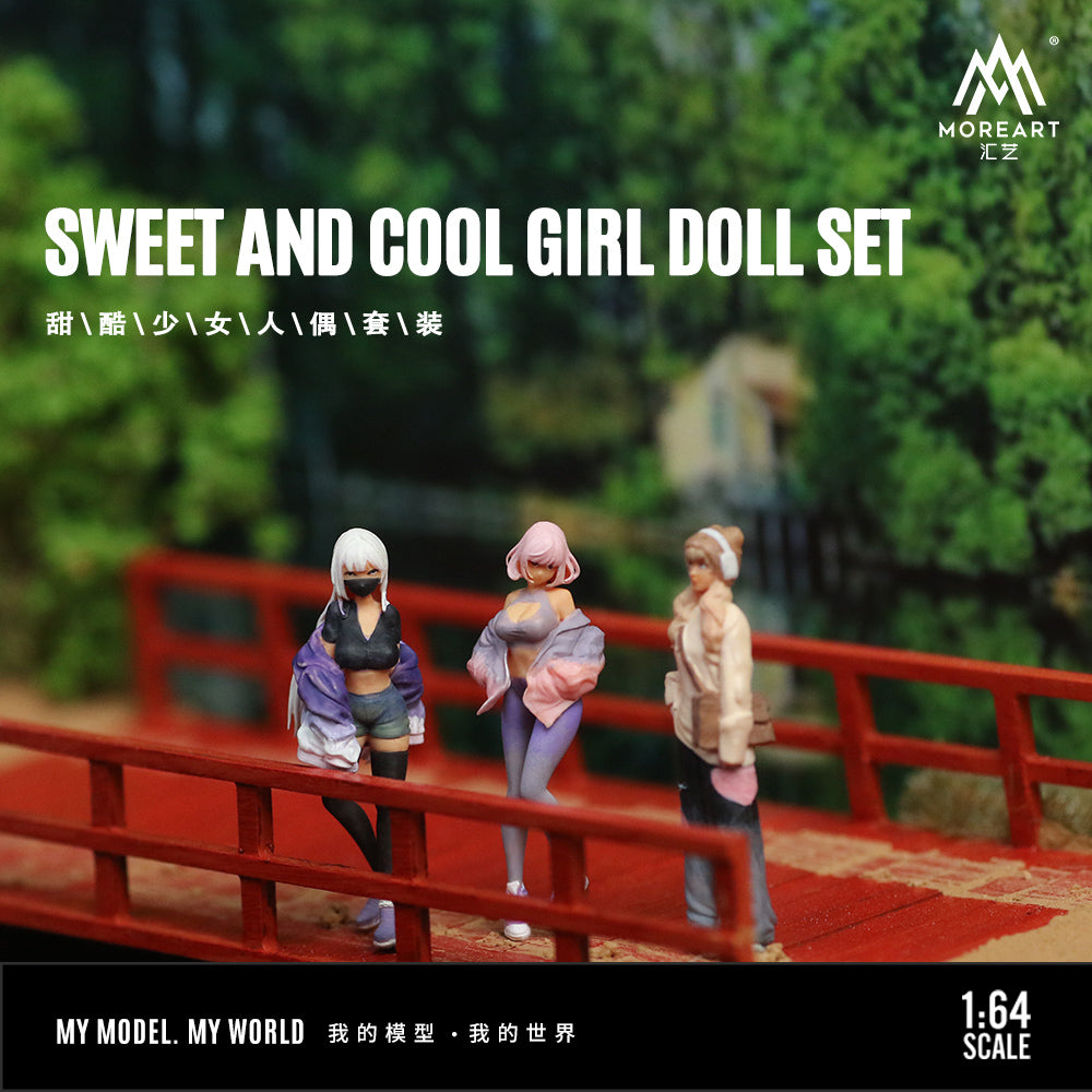 MoreArt 1:64 Sweet and Cool Girl Doll Set MO223039 (Preorder)