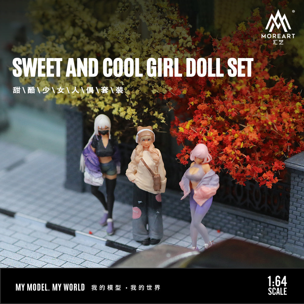 MoreArt 1:64 Sweet and Cool Girl Doll Set MO223039 (Preorder)