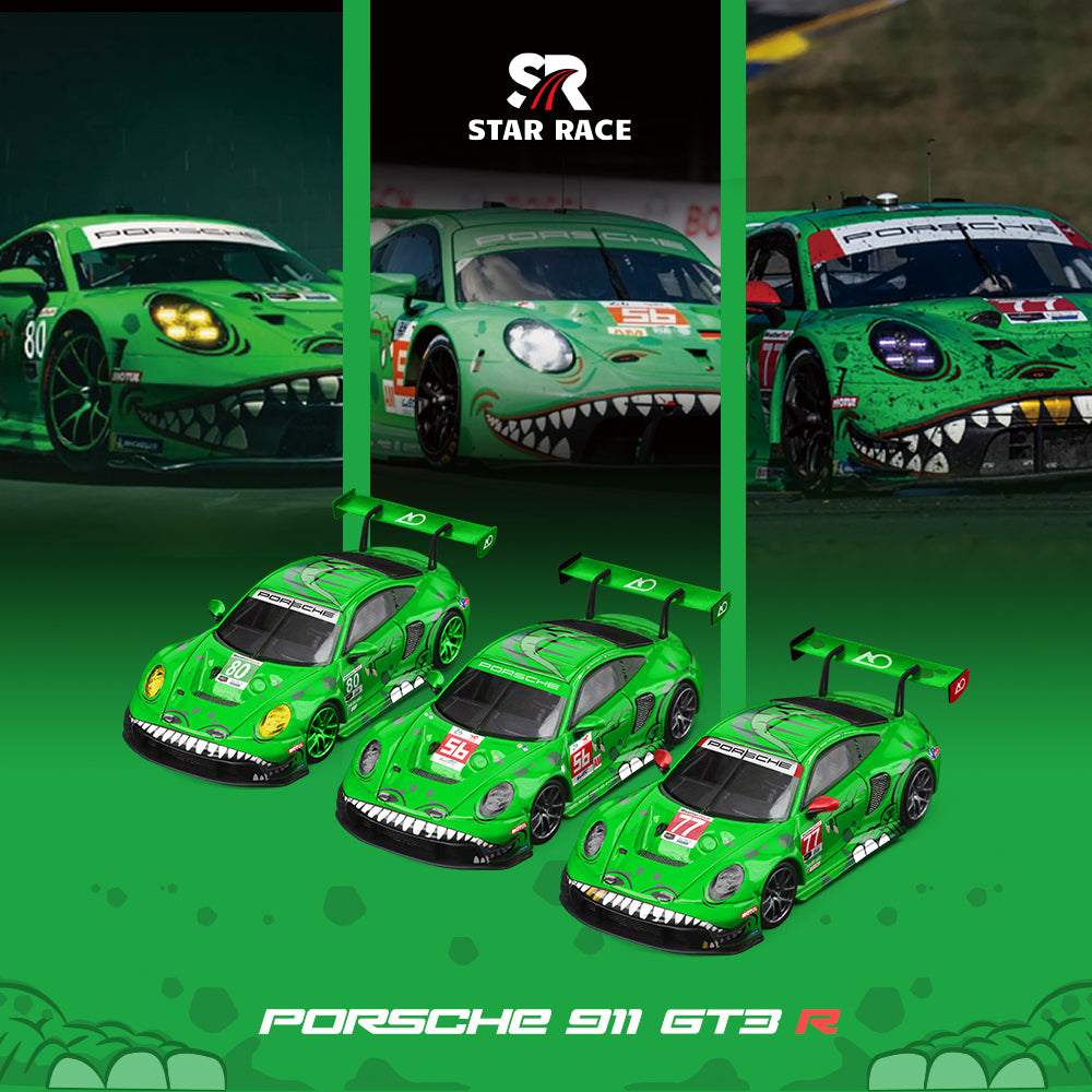 Star Race 1:64 Porsche 911 GT3 Tyrannosaurus Rex 3 Cars Set