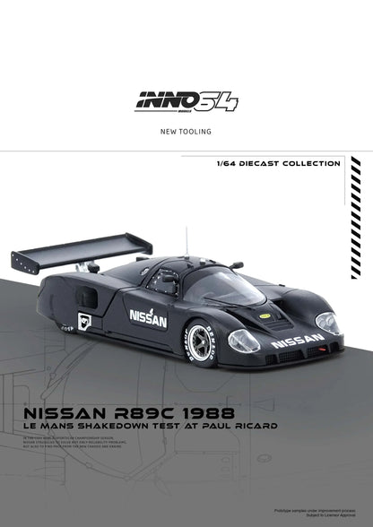 Inno64 1:64 Nissan R89C Le Mans Shakedown Test At Paul Ricard 1988 IN64-R89C-LMT1988