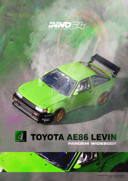Inno64 1:64 Toyota AE86 Levin "Pandem Rocket Bunny" IN64-AE86PL-GRN