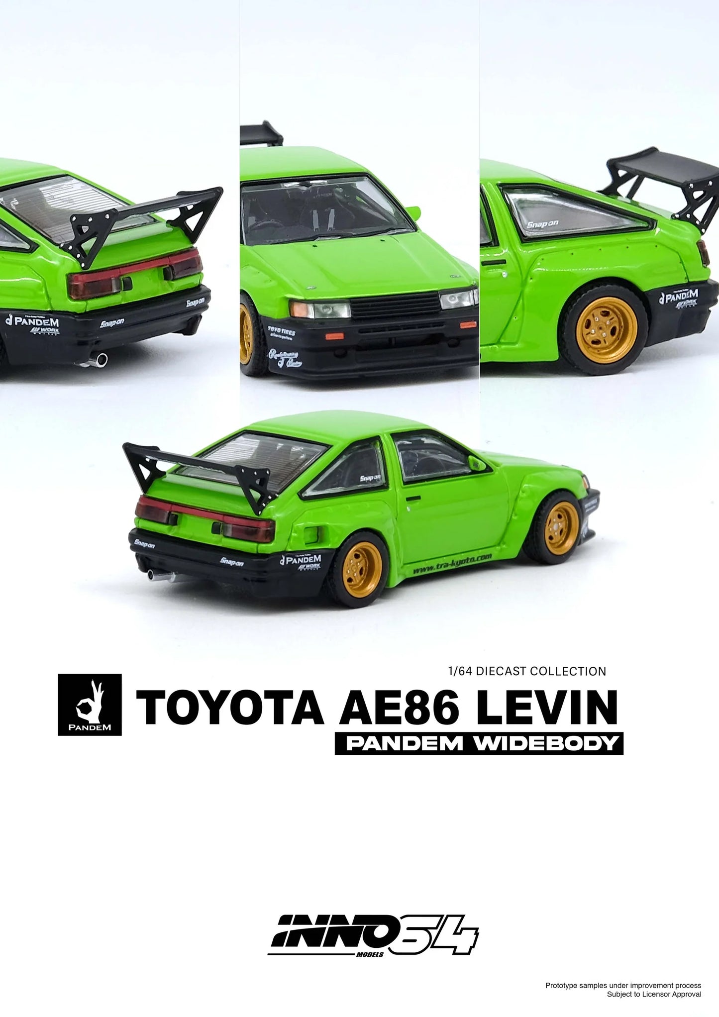 Inno64 1:64 Toyota AE86 Levin "Pandem Rocket Bunny" IN64-AE86PL-GRN