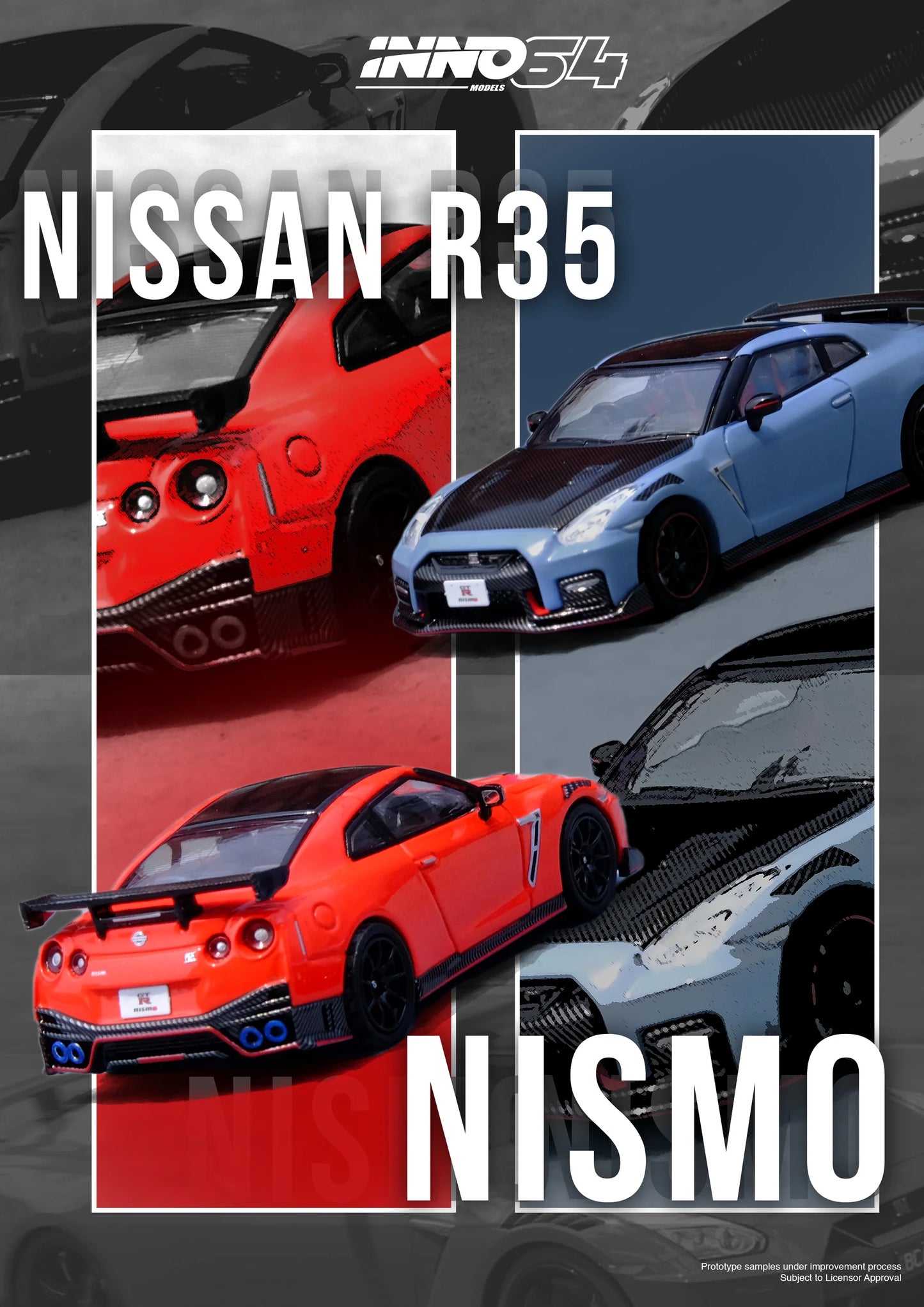 Inno64 1:64 Nissan GT-R (R35) Nismo Red IN64-R35N-RED