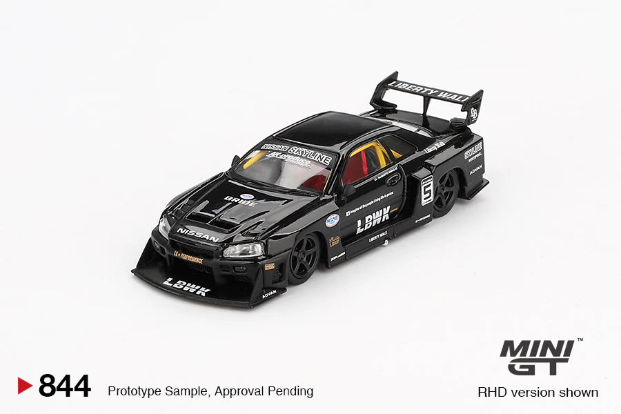 Mini GT 1:64 Nissan LB-ER34 Super Silhouette SKYLINE – Black (Preorder)