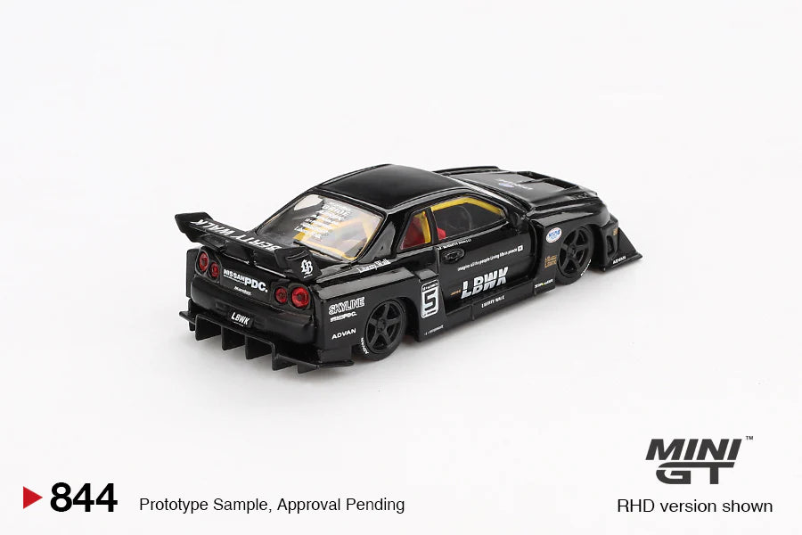 Mini GT 1:64 Nissan LB-ER34 Super Silhouette SKYLINE – Black (Preorder)