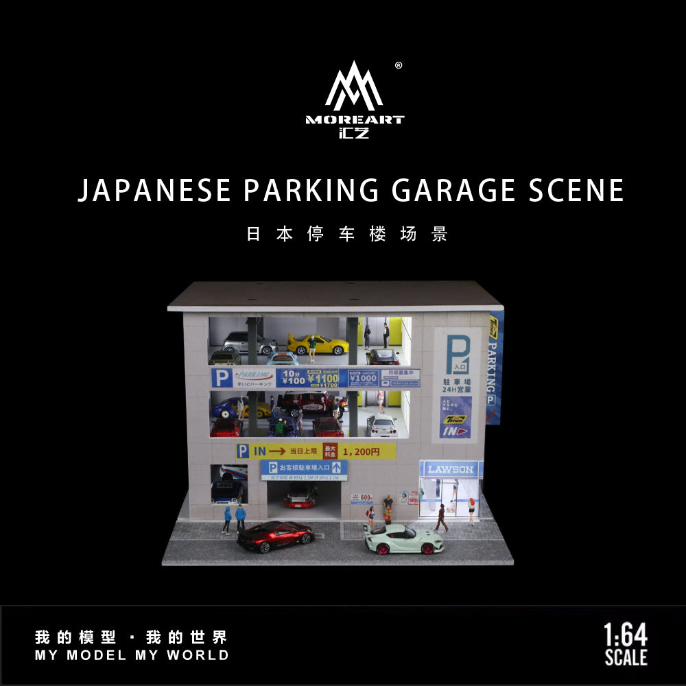 MoreArt 1:64 Japanese Parking Garage Scene Diorama