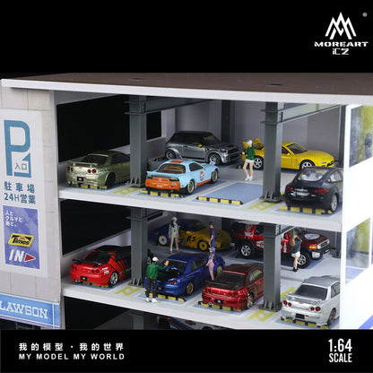 MoreArt 1:64 Japanese Parking Garage Scene Diorama