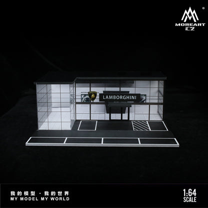 MoreArt 1:64 Two-Layer Assembly Show Room Lamborghini Shop Diorama