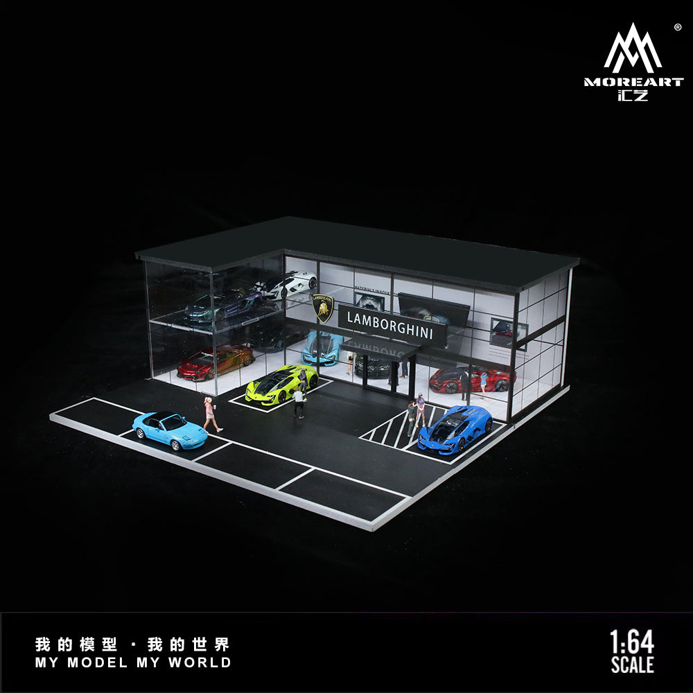 MoreArt 1:64 Two-Layer Assembly Show Room Lamborghini Shop Diorama