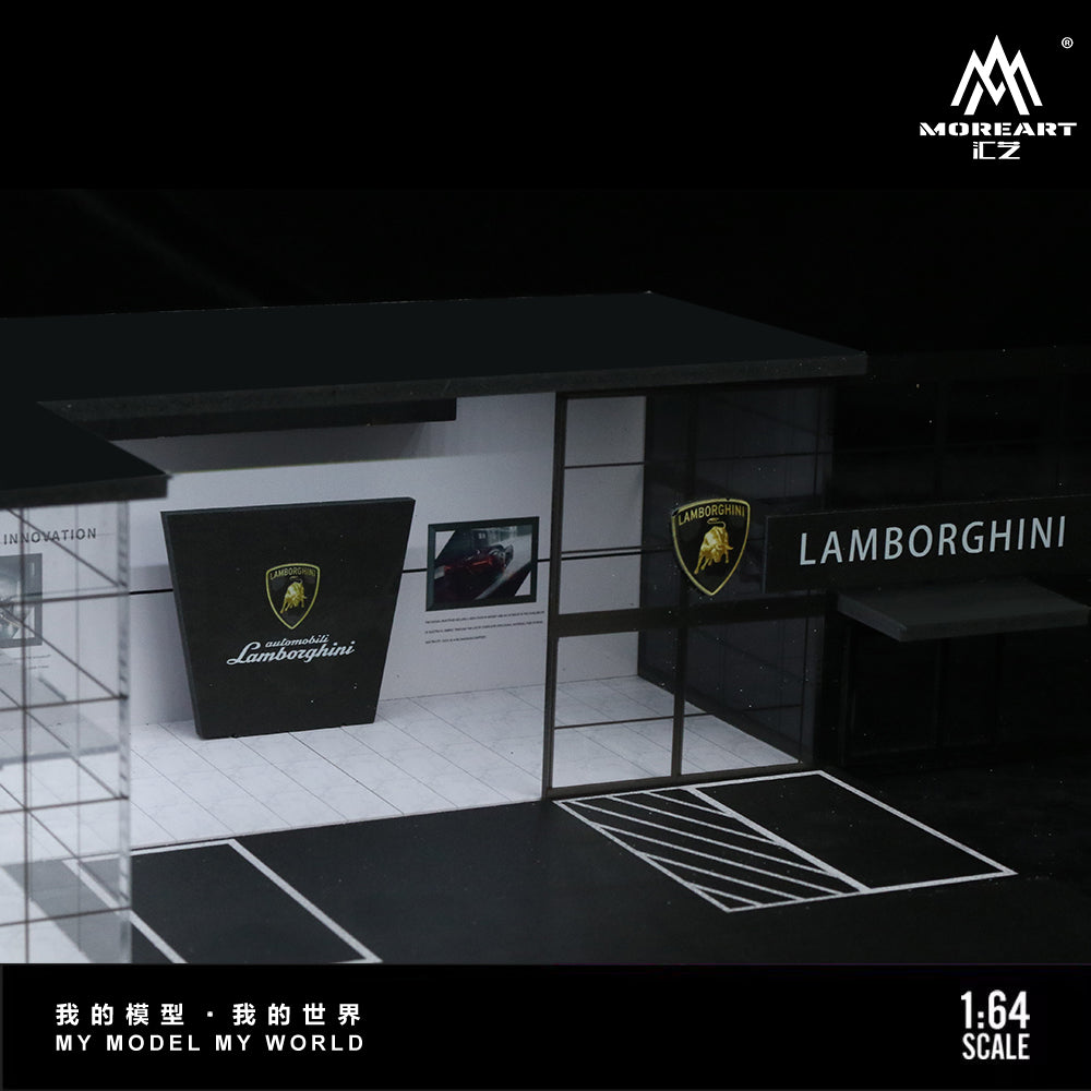 MoreArt 1:64 Two-Layer Assembly Show Room Lamborghini Shop Diorama
