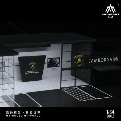 MoreArt 1:64 Two-Layer Assembly Show Room Lamborghini Shop Diorama