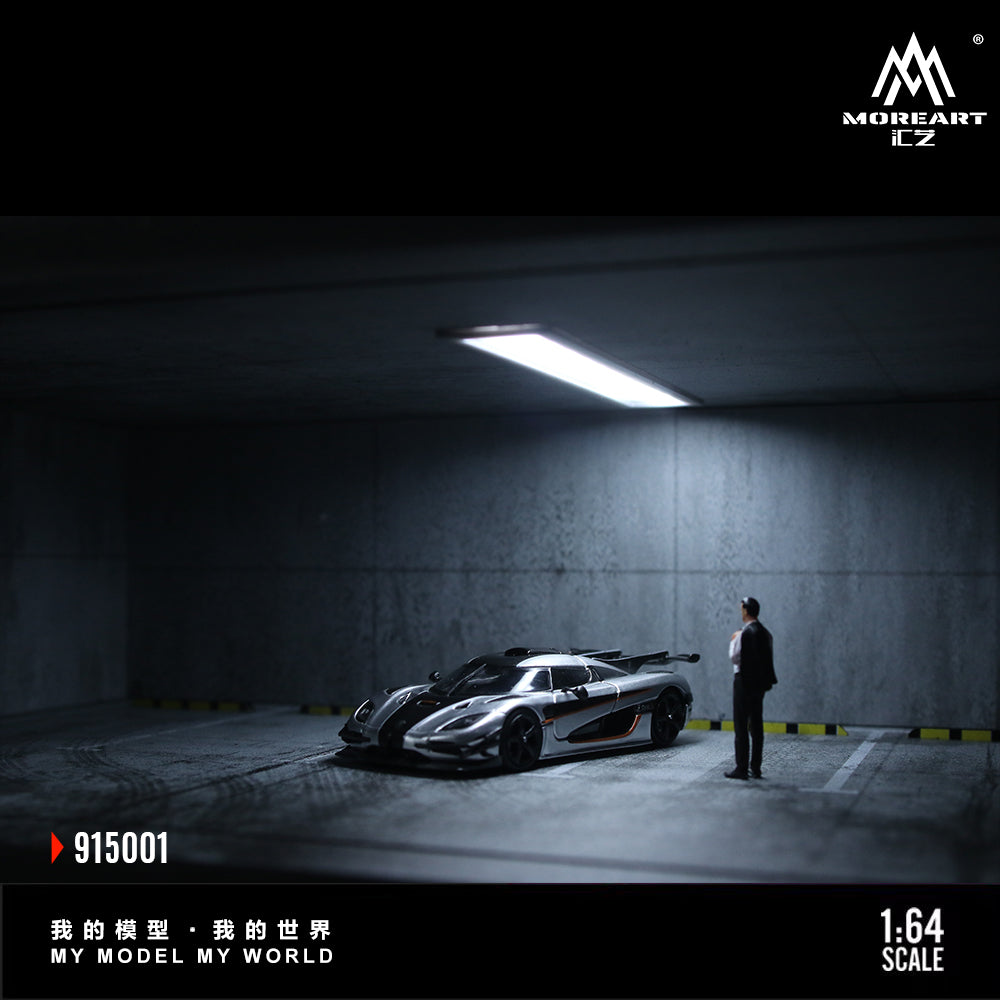 MoreArt 1:64 Underground Parking Garage Scene Diorama