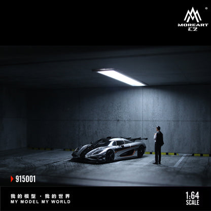 MoreArt 1:64 Underground Parking Garage Scene Diorama