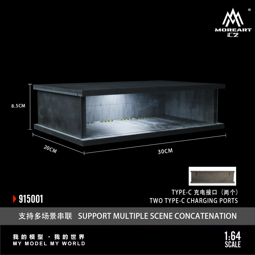 MoreArt 1:64 Underground Parking Garage Scene Diorama