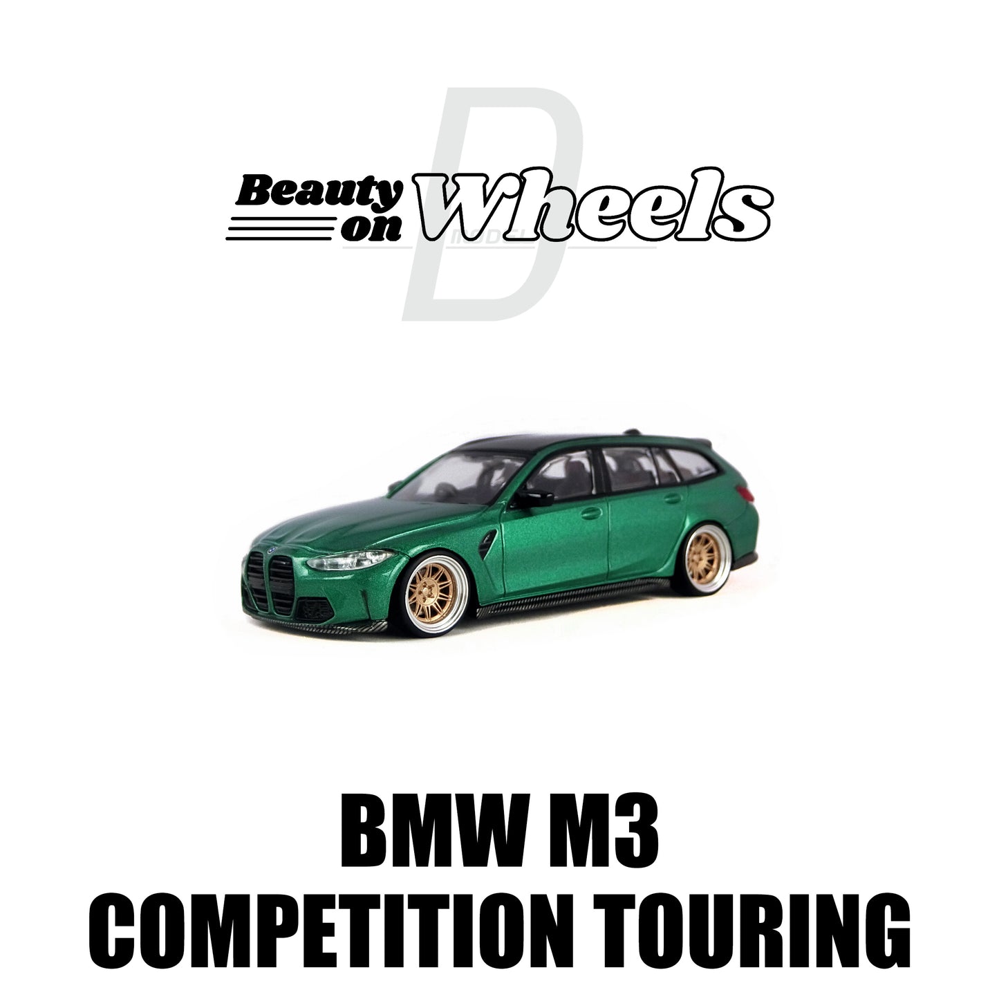 D MODEL BEAUTY ON WHEELS 1:64 BMW M3 Competition Touring - Green DBW049A